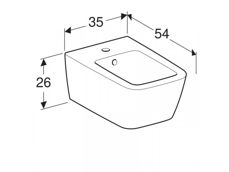 Купить Биде Geberit iCon Square подвесное, цвет белый, 231910000