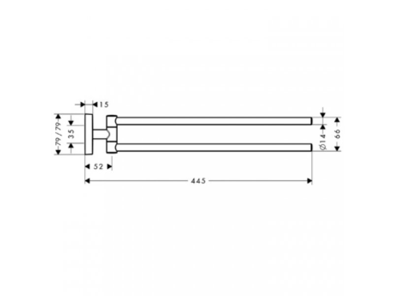 Купить Полотенцедержатель Hansgrohe PuraVida 41512000, 44.5 см, хром