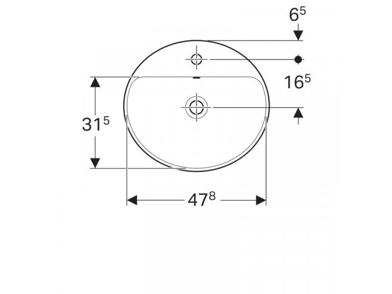 Купить Раковина Geberit Variform 500.712.01.2, 50 x 45 см, белая