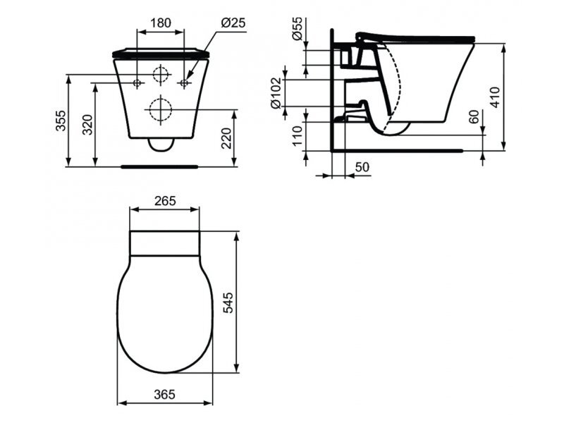 Купить Инсталляция Ideal Standard Prosys Frame 120 M с унитазом Connect Air Rimless K819501, сиденье микролифт, панель смыва, комплект, K819501PA