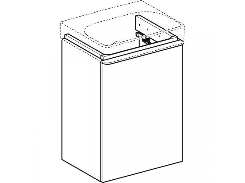 Купить Тумба под раковину Geberit Smyle Square 500.350.JR.1/500.351.JR.1, 45 см, цвет орех пекан