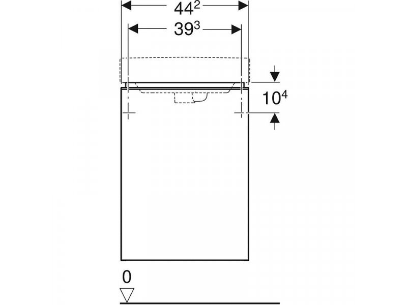 Купить Тумба под раковину Geberit Smyle Square 500.350.JR.1/500.351.JR.1, 45 см, цвет орех пекан