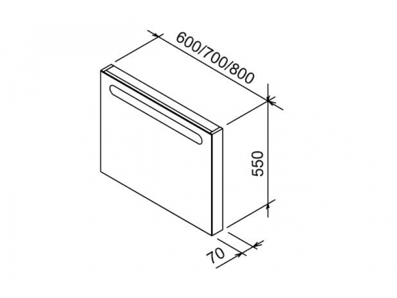 Купить Зеркало Ravak Chrome 800 оникс X000000551