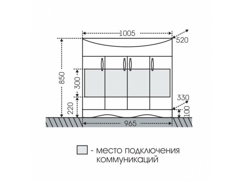 Мебель верона 100 напольная