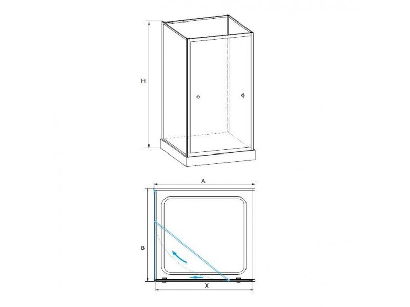 Купить Душевая кабина RGW OLB-206, 80 x 80 см, профиль - белый (13130688-95)