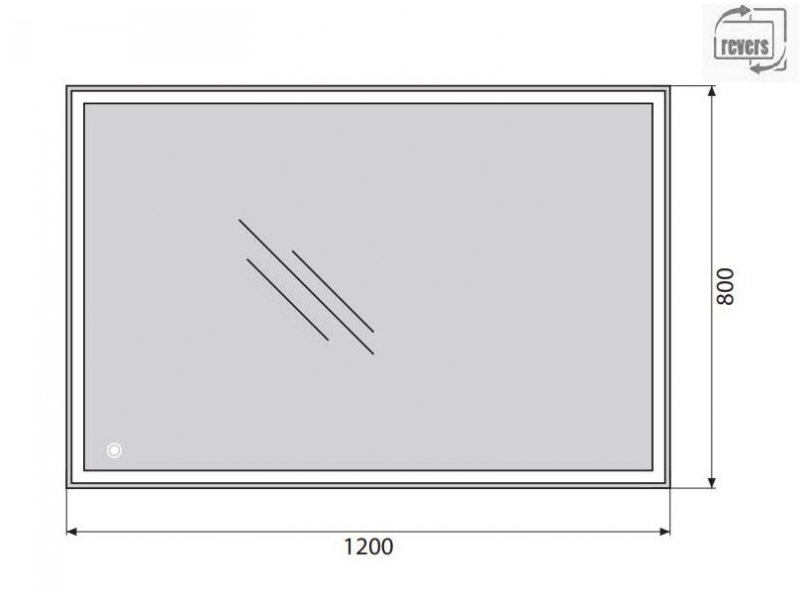 Купить Зеркало BelBagno SPC-GRT-1200-800-LED-TCH 120 x 80 см со встроенным светильником и сенсорным выключателем