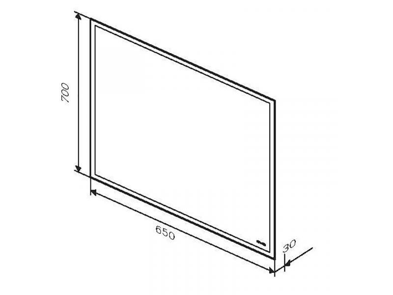 Купить Зеркало для ванной на стену Am.Pm Gem M91AMOX0651WG с LED-подсветкой по периметру, 65 см