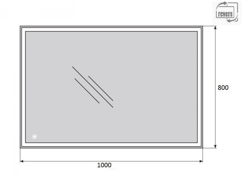 Купить Зеркало BelBagno SPC-GRT-1000-800-LED-TCH 100 x 80 см со встроенным светильником и сенсорным выключателем