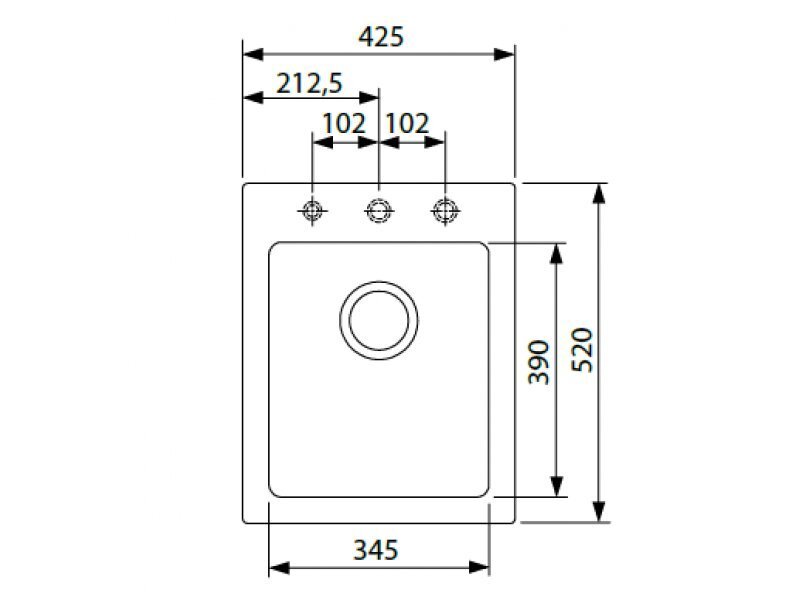 Купить Мойка Franke MARIS MRG 610-42, 114.0060.675, гранит, установка сверху, цвет бежевый, 42,5*52 см