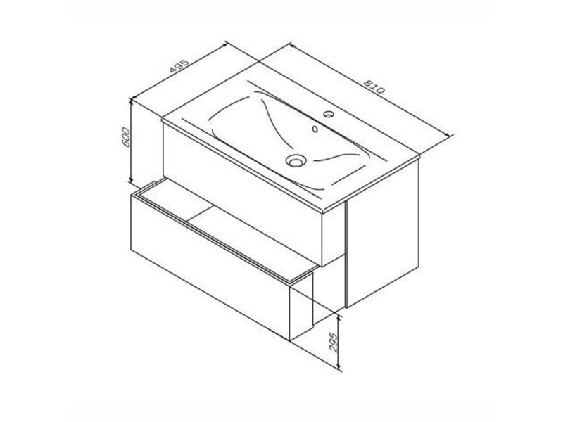 Am pm раковина с тумбой подвесная