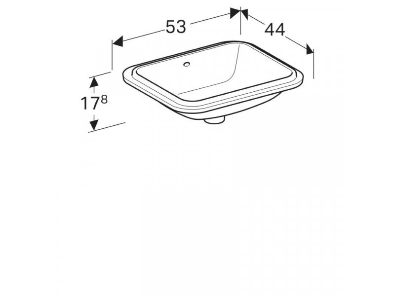 Купить Раковина Geberit Variform 500.760.01.2, 53 x 44 см, белая