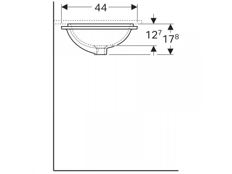 Купить Раковина Geberit Variform 500.760.01.2, 53 x 44 см, белая