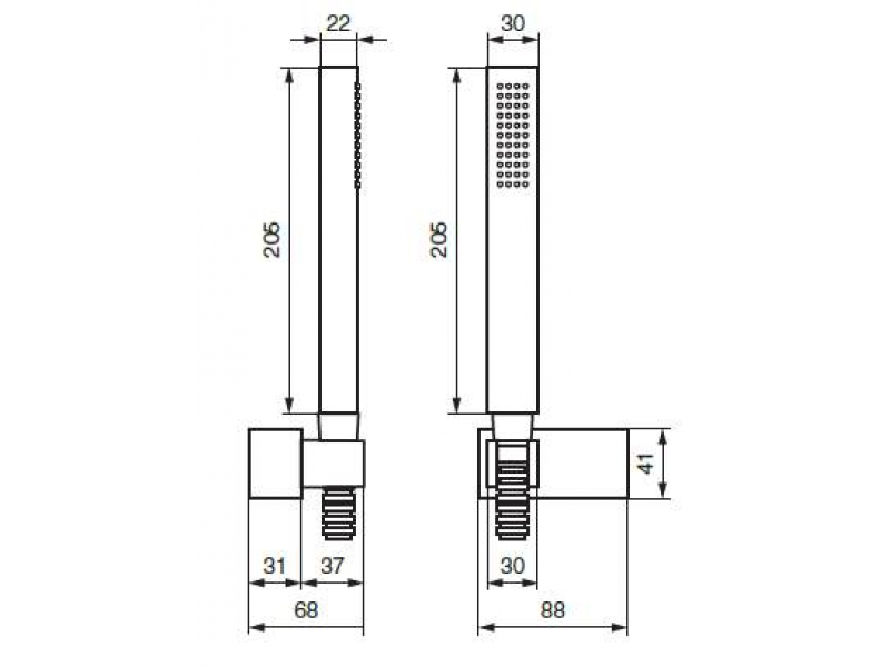 Купить Ручной душ Emmevi Ares 131CSP, зачищенный хром