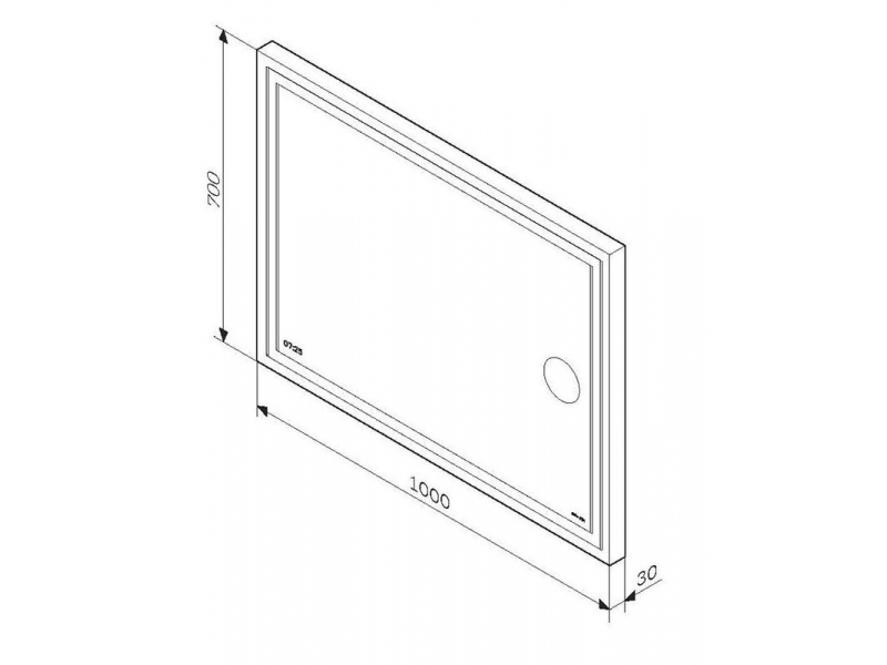 Купить Зеркало Am.Pm Gem M91AMOX1003WG, 100 см с контурной Led-подсветкой, часами и косметическим зеркалом