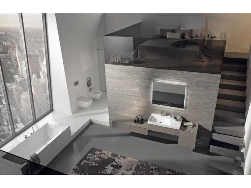Купить Тумба под раковину Geberit Xeno2 500.515.43.1/500.516.43.1, 90 см, с подсветкой, цвет серое дерево