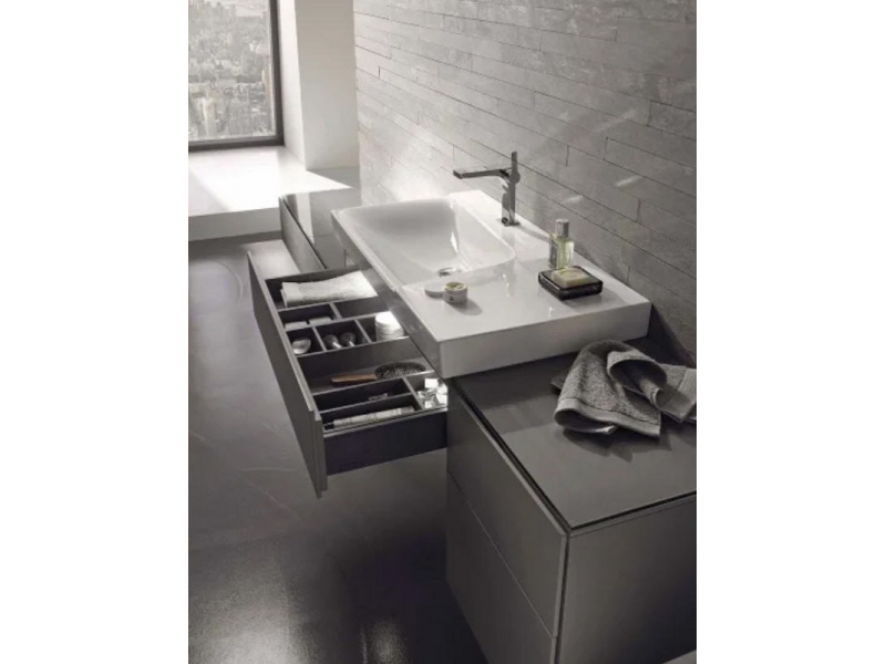 Купить Тумба под раковину Geberit Xeno2 500.515.43.1/500.516.43.1, 90 см, с подсветкой, цвет серое дерево
