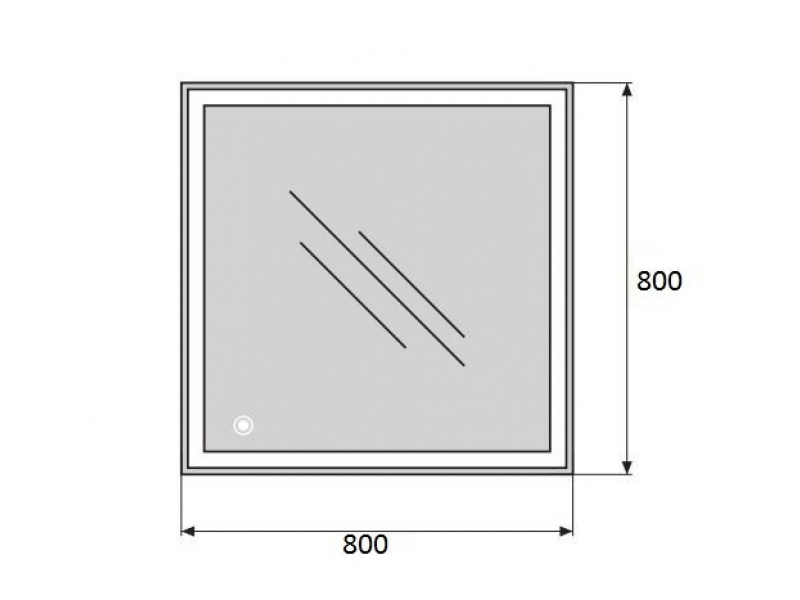 Купить Зеркало BelBagno SPC-GRT-800-800-LED-TCH 80 x 80 см со встроенным светильником и сенсорным выключателем