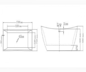 Акриловая ванна Lagard Issa Treasure Gold lgd-issa-tg