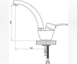 Смеситель GPD Primula MTL175, для раковины, c поворотным изливом, хром