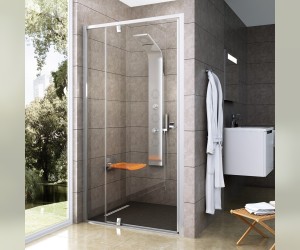 Душевая дверь Ravak Pivot PDOP2-120, профиль блестящий, витраж транспарент, 03GG0C00Z1