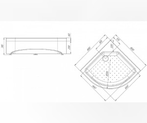 Душевой акриловый поддон Радомир 1-11-0-0-0-179, 80 х 80 см