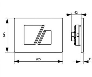 Клавиша Sanit S707 16.707.01..0000bi, белая