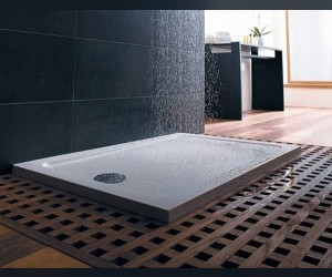 Поддон Jacob Delafon Flight 110 x 80 см, серебристо-серый сатин E62448-F-S21, укрепленный, с антискользящим покрытием