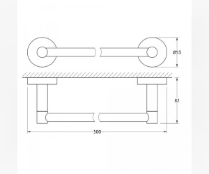 Полотенцедержатель Artwelle Harmonie HAR 027 длина 50 см, хром