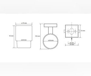 Держатель зубных щеток, стакан Bemeta