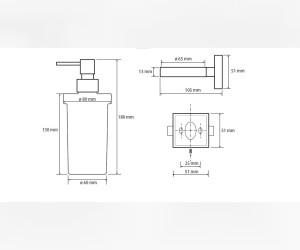 Настенный дозатор для жидкого мыла (стекло) Bemeta