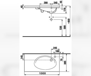 Мебельная раковина Jika Tigo 100
