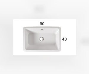 Раковина встраиваемая Globo Lavabi darredamento VA083.BI*0, 60х40 см