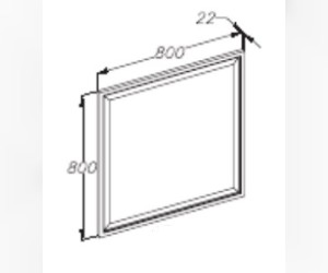 Зеркало Opadiris Вегас 80 см, 00-00003303, с подсветкой белый