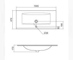 Раковина мебельная Santek Элина 100 см, 1WH501627
