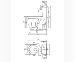 Напольный унитаз Della Boston Super Plus DE71109001410 крышка микролифт, джаз черный