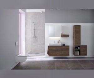 Тумба под раковину Geberit Smyle Square 500.354.JR.1, 90 см, цвет орех пекан