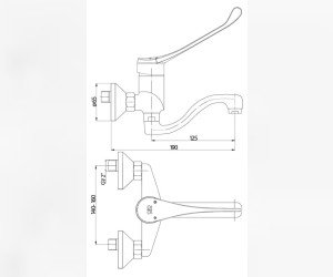 Смеситель GPD Медицина MAL45, для раковины, хром