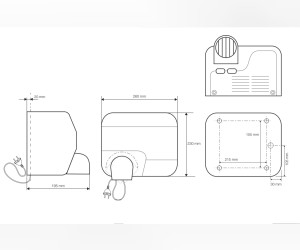 Сушилка для рук Bemeta Hotel 924224141 26 x 19.5 x 23 см, сталь полированная
