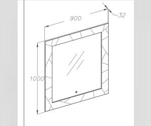 Зеркало Opadiris Smile Луиджи 70 см, 00-00000543, настенное, белый матовый