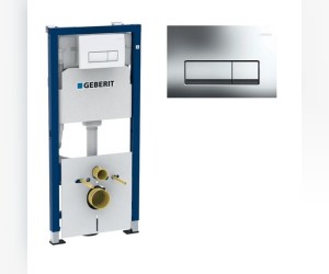 Инсталляция Geberit Duofix 458.128.21.1, глянцевый хром