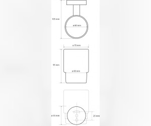 Держатель зубных щеток, стакан Bemeta