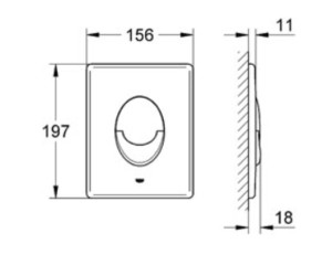 Кнопка для инсталляции Grohe Skate Air 38505SH0, вертикальная, белая