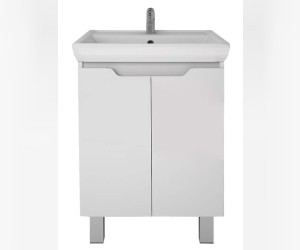 Тумба под раковину Dreja Q Plus (D) 55, белый глянец, 99.1008