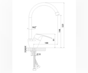 Смеситель Rossinka D40-23 для кухни