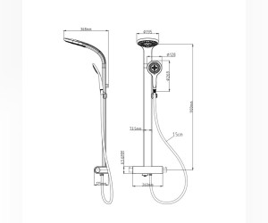 Душевая система Gllon GL-SF2011GLWВ-S