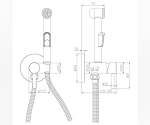Гигиенический душ со смесителем Rossinka X25-51
