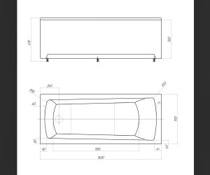 Ванна акриловая Aquatek Либра NEW ПН 160 x 70 см, LIB160N-0000002, прямоугольная, белый