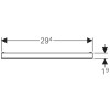 Декоративный элемент для душевого трапа, под плитку Geberit 154.338.00.1, ширина 29,4 см