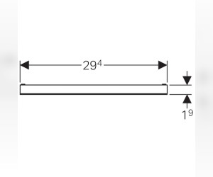 Декоративный элемент для душевого трапа, под плитку Geberit 154.338.00.1, ширина 29,4 см
