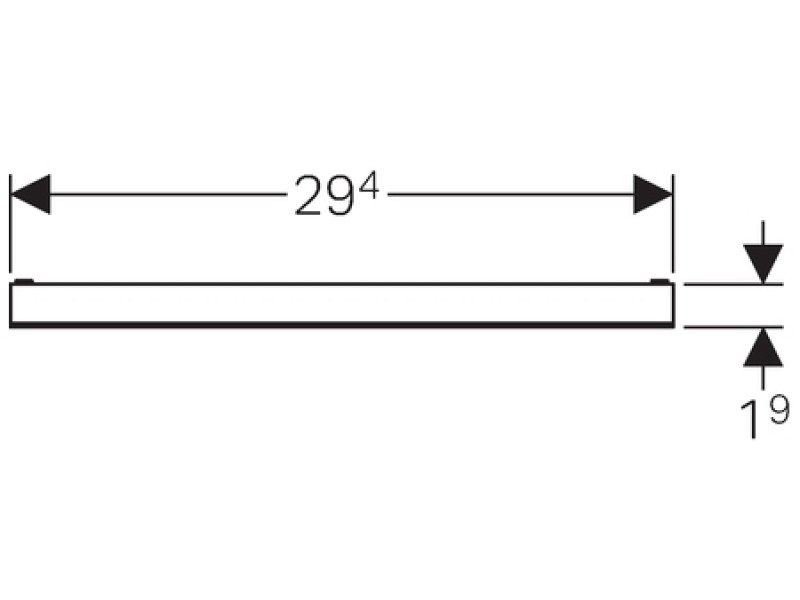 Декоративный элемент для душевого трапа, под плитку Geberit 154.338.00.1, ширина 29,4 см